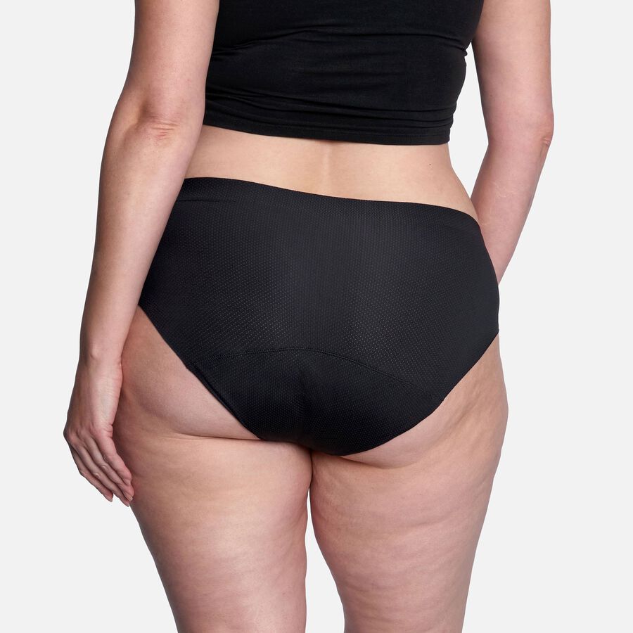 Thinx Breathable Hiphugger Period Underwear, Black, , large image number 2