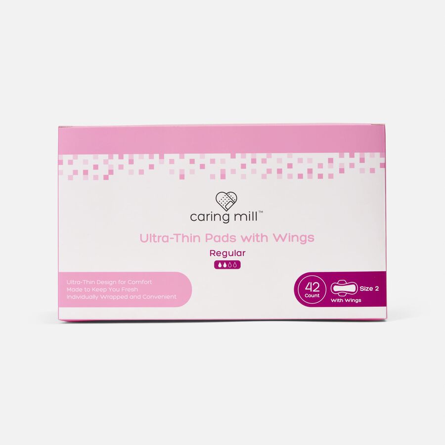 Caring Mill™ Ultra Thin Pads With Wings, 42 ct., , large image number 1