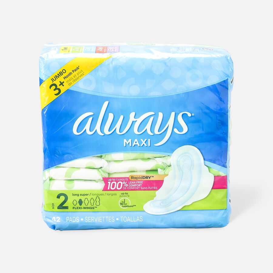 Always Maxi Pads with Wings, Unscented, , large image number 0