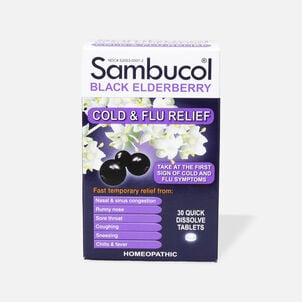 Sambucol Black Elderberry Cold and Flu Relief Tablets, 30 ct.
