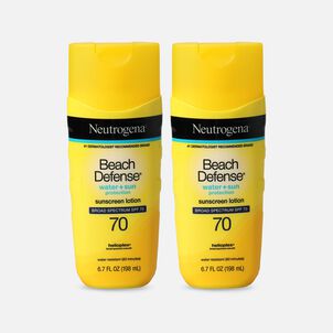 Neutrogena Beach Defense® Sunscreen Lotion, Broad Spectrum, SPF 70, 6.7 oz. (2-Pack)