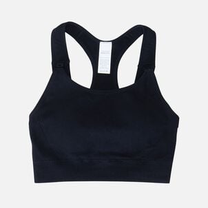 Ingrid + Isabel Basics Seamless Maternity + Nursing Sport Bra, Black, Size S