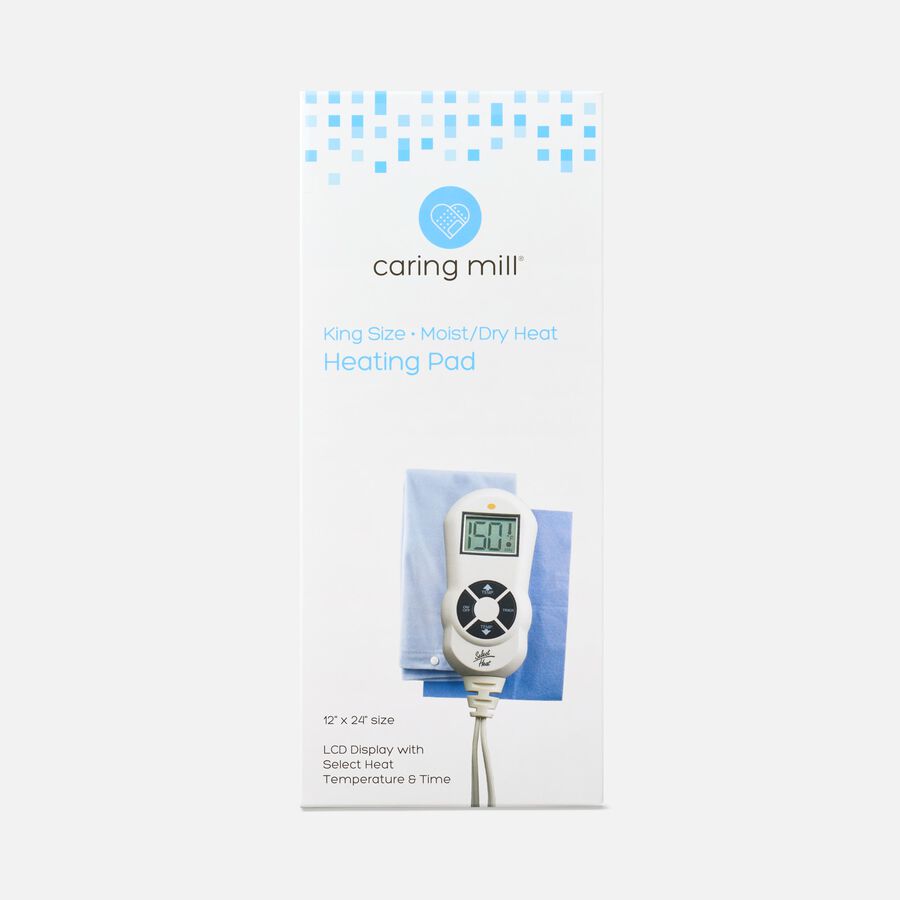 Caring Mill&trade; LCD Moist/ Dry Heating Pad King Size 12" x 24", , large image number 1
