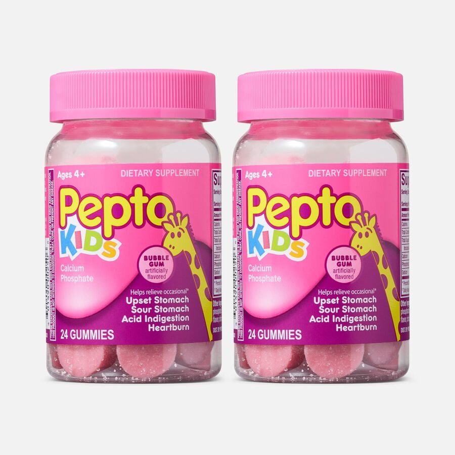 Pepto Kids Upset Stomach Relief Gummies, Bubblegum, 24 ct. (2-Pack), , large image number 0