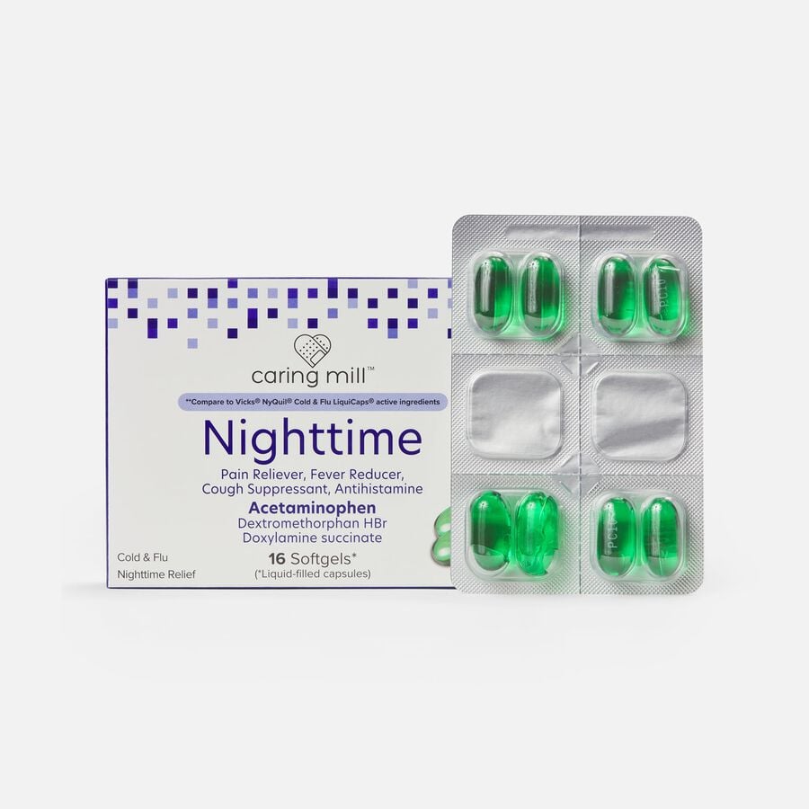 Caring Mill&trade; Nighttime Cold & Flu Relief Softgels, 16 ct., , large image number 2