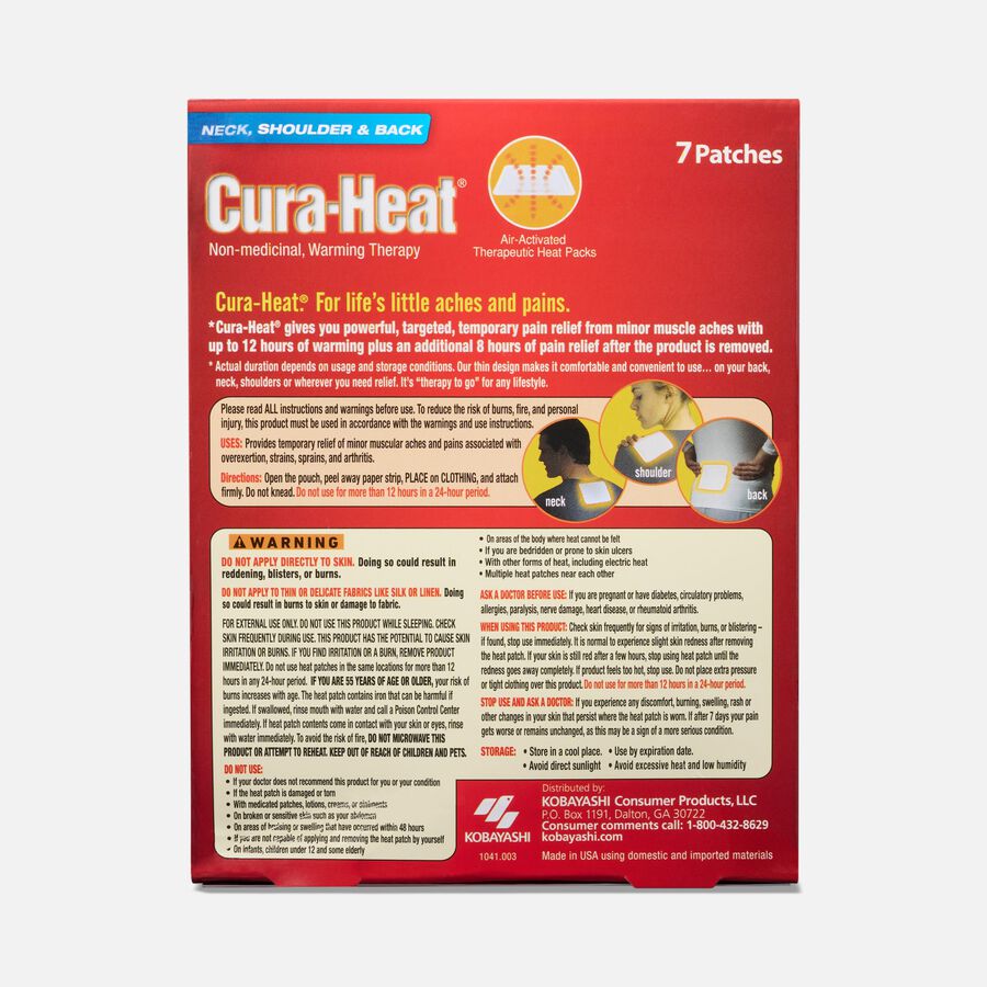 Cura-Heat Therapeutic HeatPacks for Back, Shoulder, and Neck Pain, 7 ct., , large image number 1