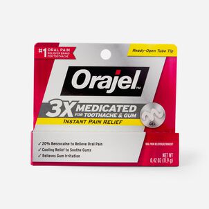 Orajel 3X Medicated Gel for Toothache and Gum, .42 oz.
