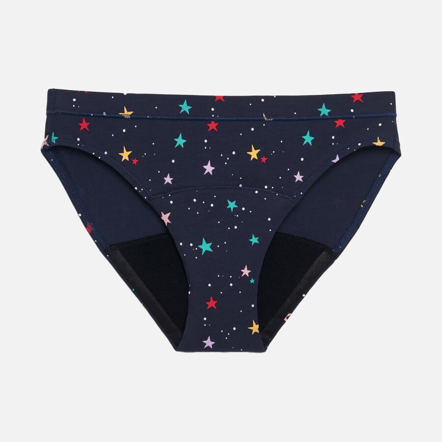 Thinx Teens All Day Bikini, Lucky Stars, , large image number 0