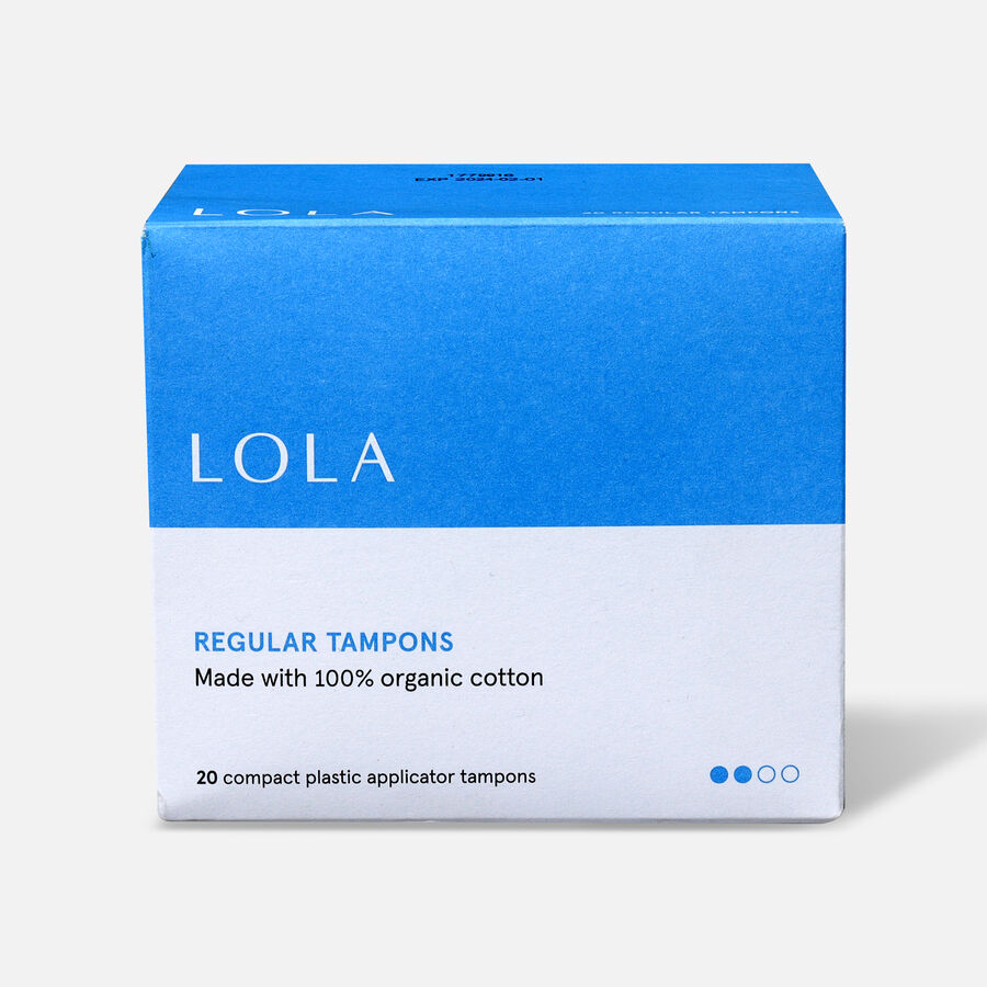 LOLA Regular Tampons, Compact Plastic Applicator, 20 ct., , large image number 0