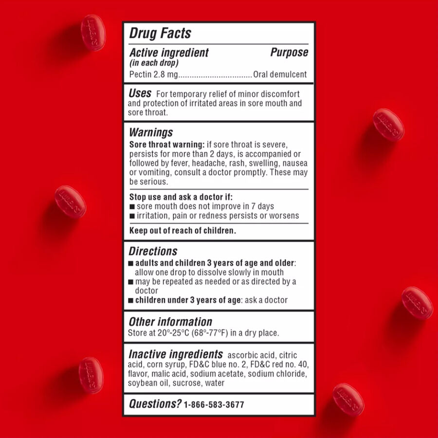 Luden's Wild Cherry Throat Drops, 90 ct. (2-Pack), , large image number 1