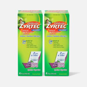Children's Zyrtec 1 mg Grape Syrup, 4 fl oz. (2-Pack)
