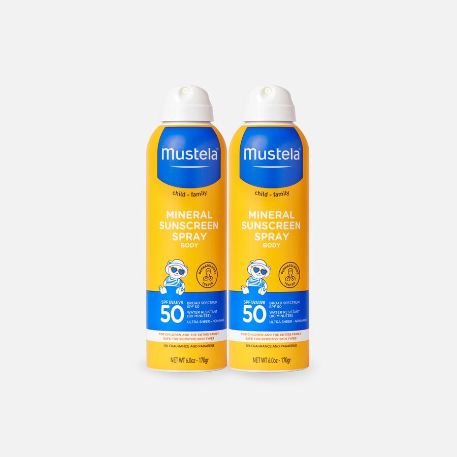 Mustela Mineral Sunscreen Spray, SPF 50, 6 oz. (2-Pack), , large image number 0