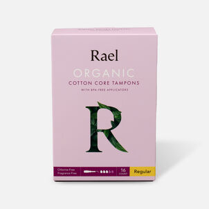 Rael Organic Cotton Core Tampons with BPA-Free Applicators