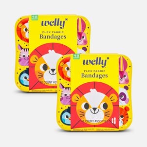 Welly Flex Fabric Bandages, Zoo Animals, 48 ct. (2-Pack)