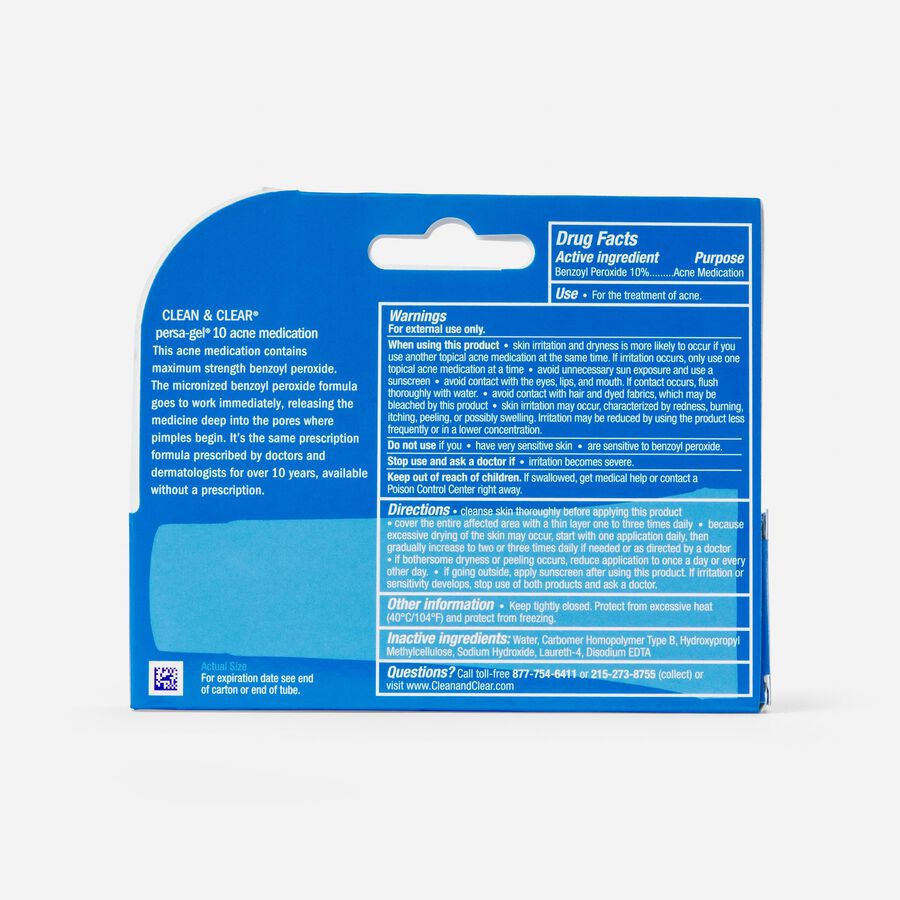 Clean & Clear Persa-Gel 10 Acne Medication With Benzoyl Peroxide, , large image number 3
