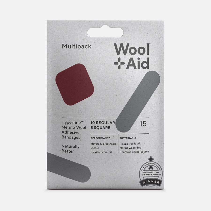WoolAid Merino Wool Adhesive Bandages, Multipack, 15 ct., , large image number 0