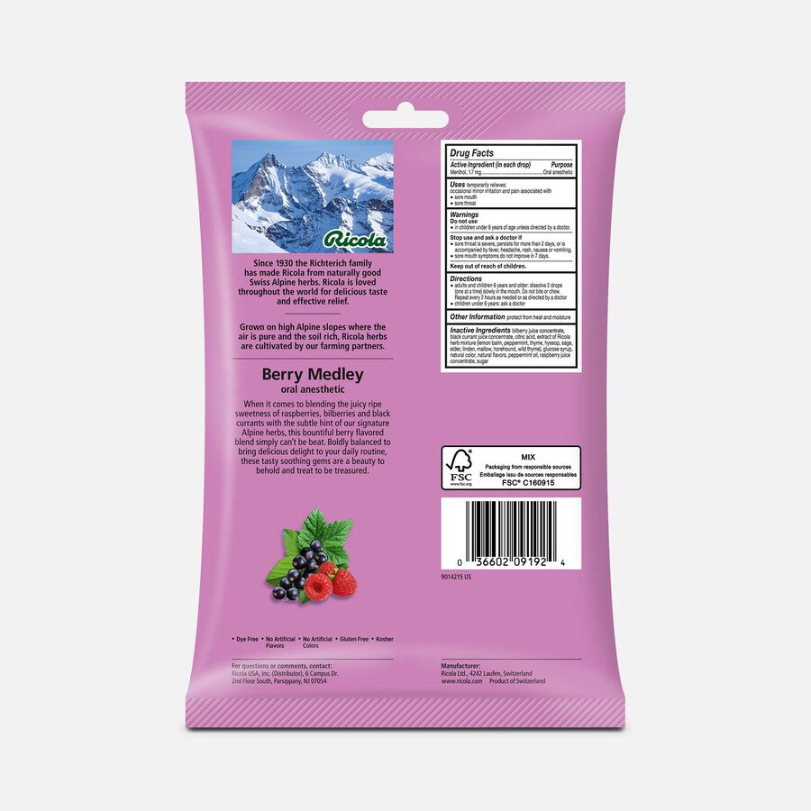 Ricola Berry Medley Throat Drops, 45 ct., , large image number 1