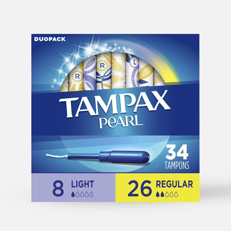 Tampax Pearl Tampons with BPA-Free Plastic Applicator and LeakGuard Braid, Unscented, , large image number 5