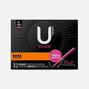 U by Kotex Click Compact Tampons, Super Plus Absorbency, 32 ct.