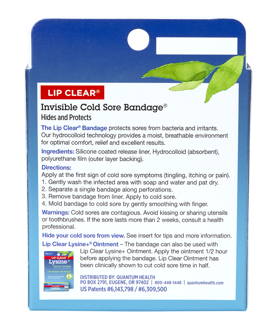 Quantum Health Lip Clear Cold Sore Bandage, 12 ct., , large image number 2