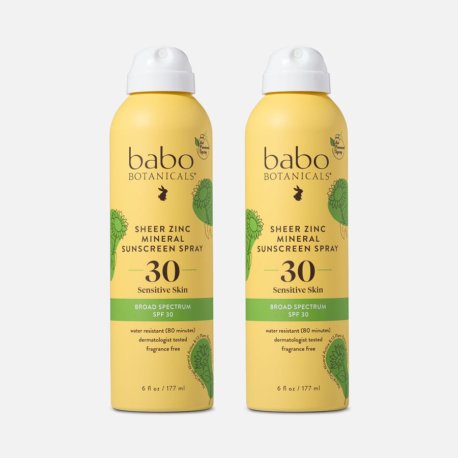 Babo Botanicals Sheer Zinc Continuous Spray Sunscreen, SPF 30, 6 fl oz. - 2-Pack, , large image number 0