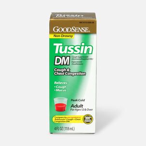 GoodSense® Tussin DM Cough and Chest Syrup 4 oz., For Adults