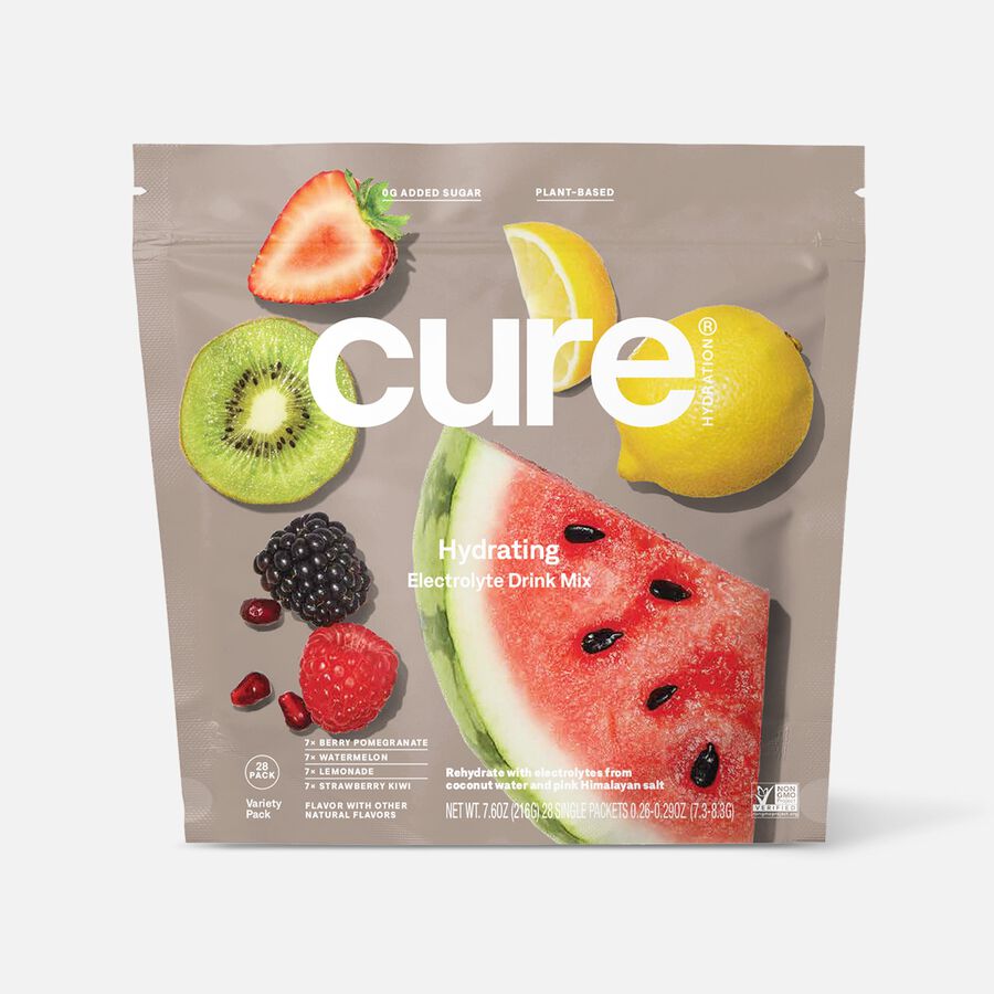 Cure Hydrating Electrolyte Drink Mix Pouches, Original Variety Pack, 28 ct., , large image number 0