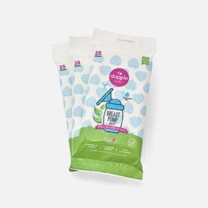 Dapple Baby Plant-Based Breast Pump Wipes, Fragrance Free, 25 ct. (3-Pack)