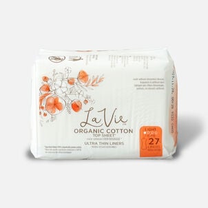 La Vie Organic Cotton Top Sheet Ultra-Thin Pads with Wings, Regular, 16 ct.