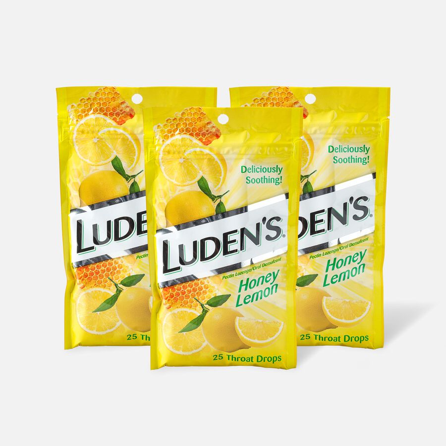 Luden's Honey Lemon Throat Drops, 25 ct. (3-Pack), , large image number 0