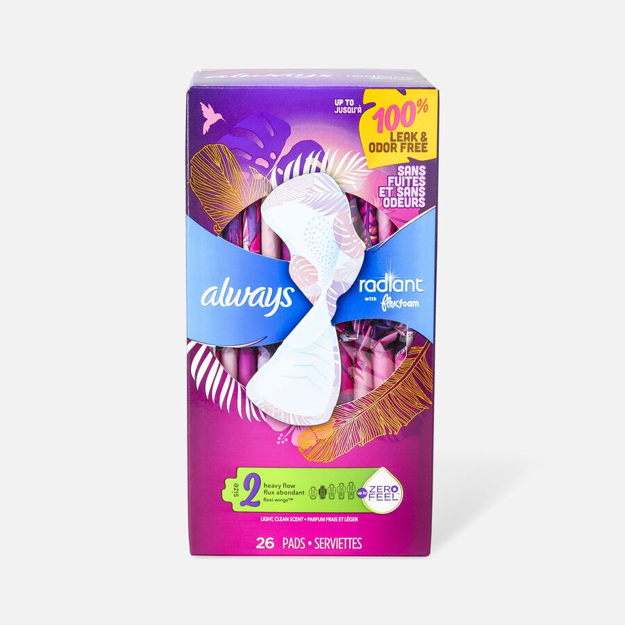 Always Radiant FlexFoam Pads with Wings, Scented, , large image number 1