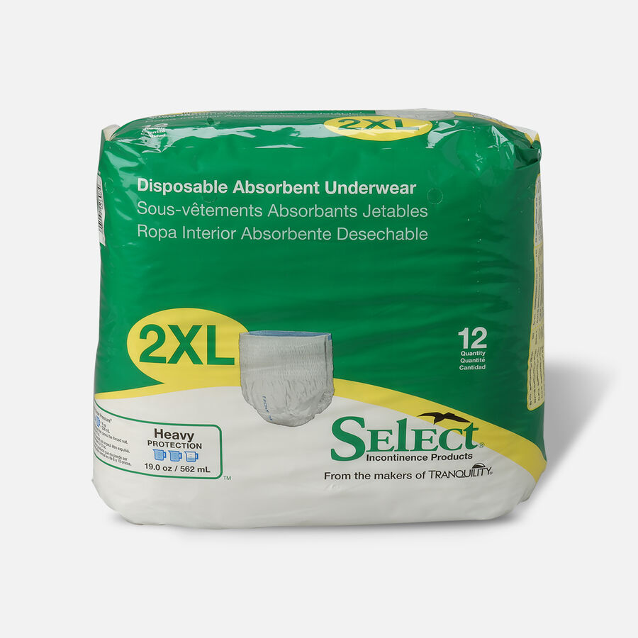 Select Disposable Absorbent Underwear, X-Small, 65-85 lbs, 24 ct., , large image number 3