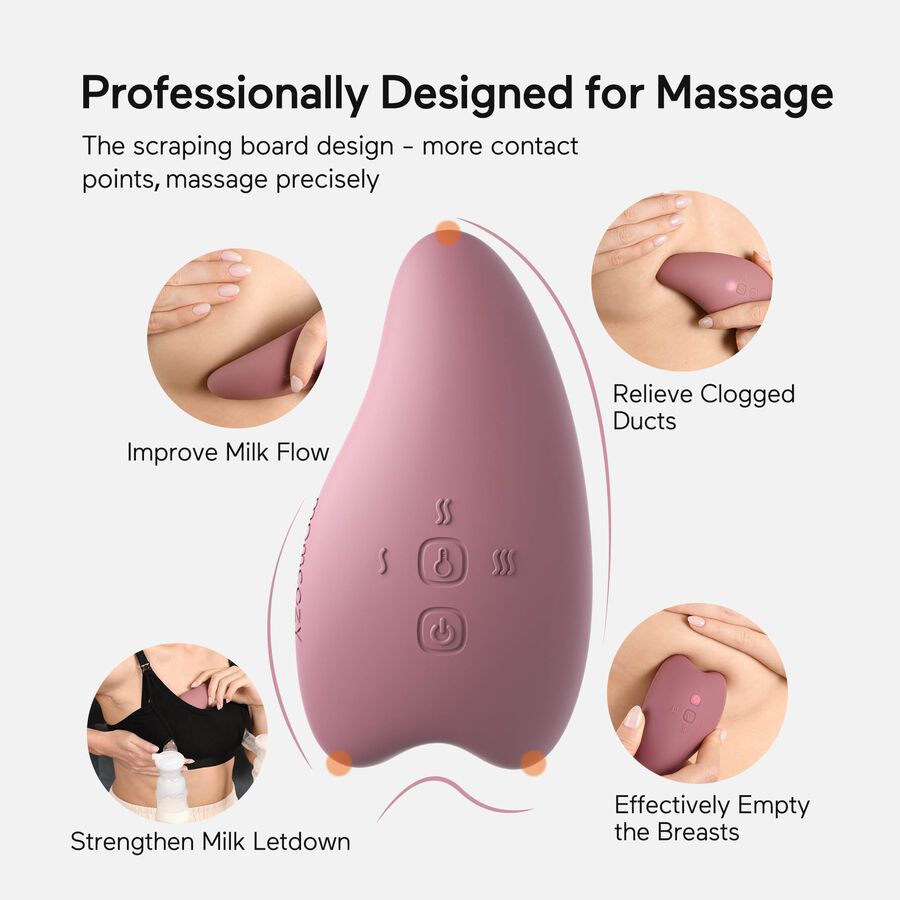 Momcozy Double 2-in-1 Warming Vibration Lactation Massager, , large image number 1