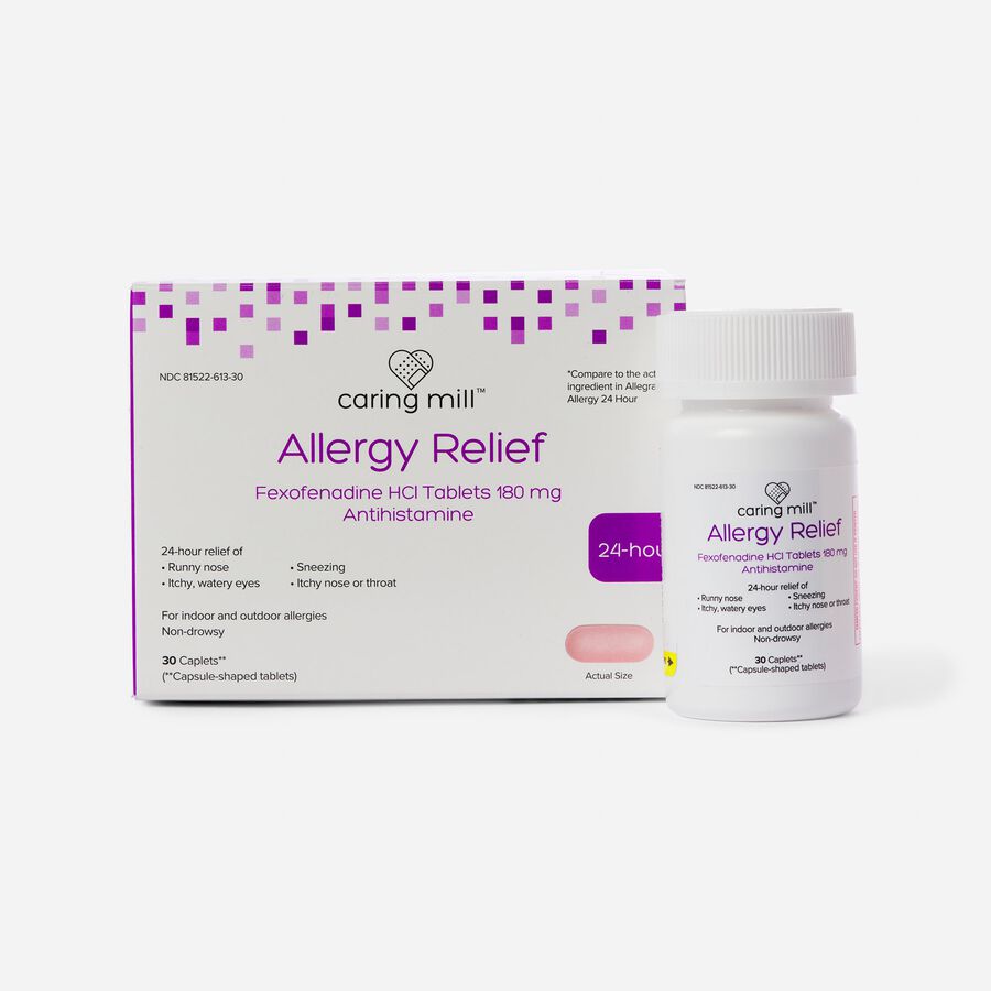 Caring Mill&trade; Fexofenadine Tablet, 24 hour, 30 ct., , large image number 0