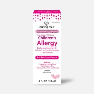 Caring Mill™ Children's Allergy Dye-Free Bubblegum Liquid 4 oz.