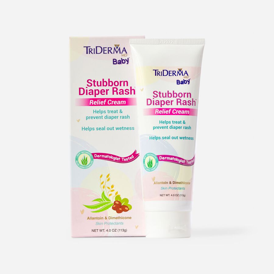 TriDerma Baby, Stubborn Diaper Rash™ Relief Cream, 4 oz. Tube, , large image number 0
