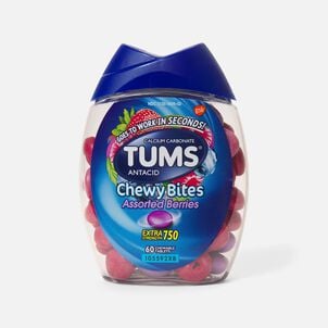 TUMS Ultra Strength Chewy Antacid Tablets, Assorted Berries, 60 ct.