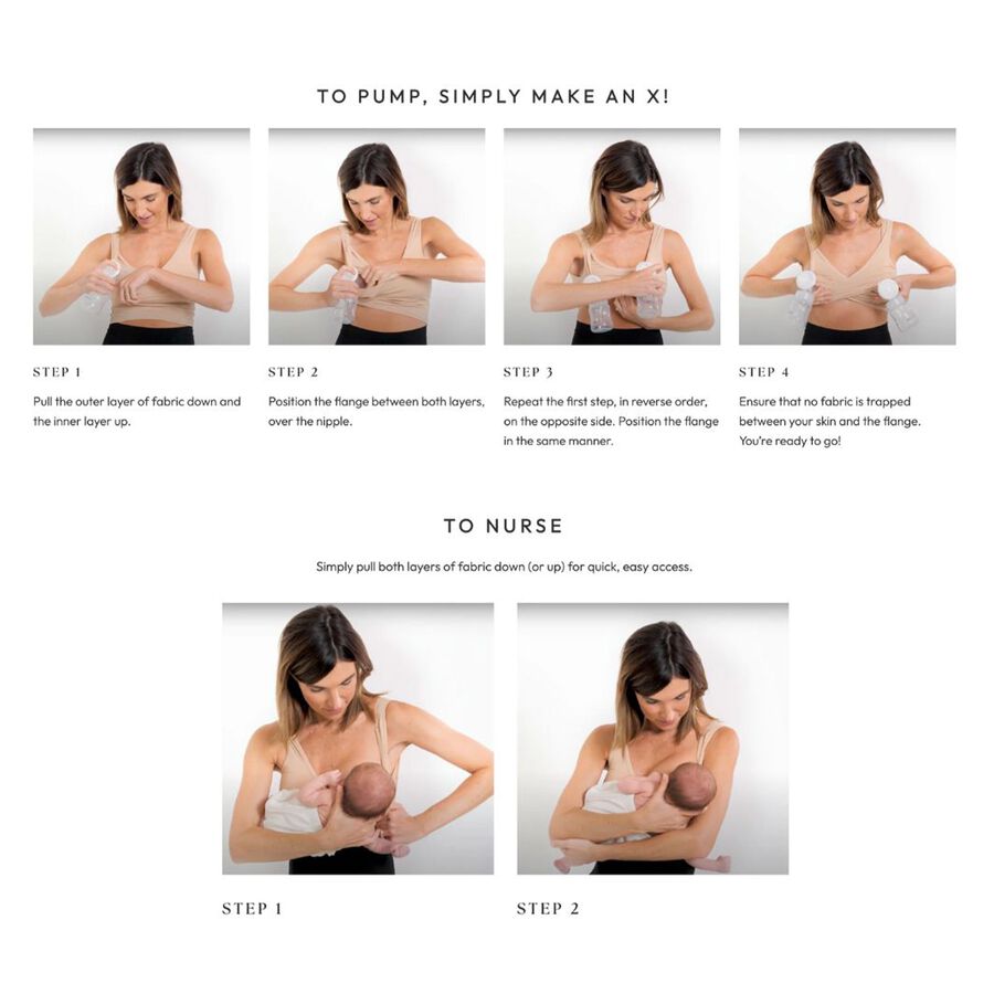 Larken X Nursing + Hands-Free Pumping Bra, , large image number 2