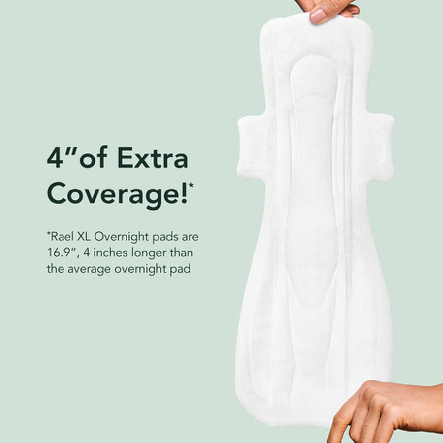 Rael Organic Cotton Cover Pads, Extra Long Overnight, , large image number 7