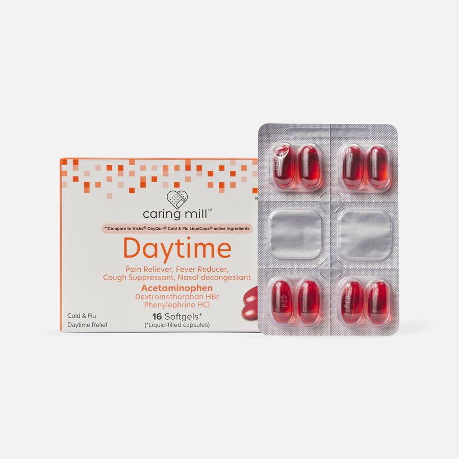 Caring Mill&trade; Daytime Cold & Flu Relief Soft Gels, 16 ct., , large image number 2