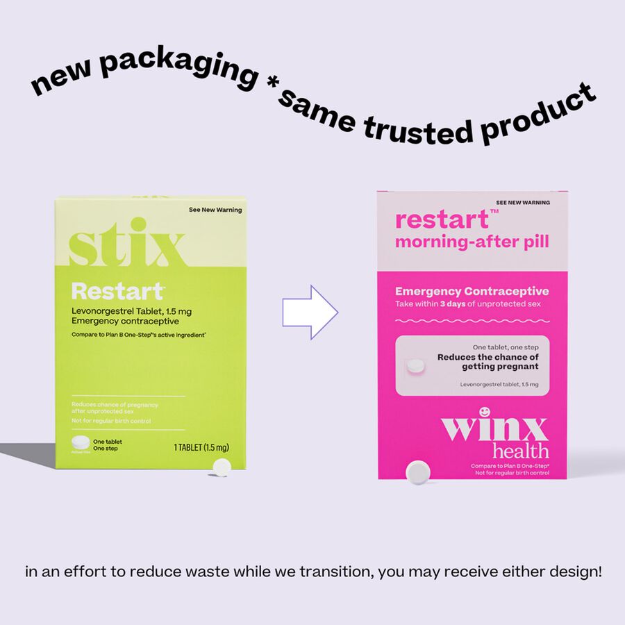 Winx Health Restart Emergency Contraceptive Morning After Pill, 1 ct., , large image number 5