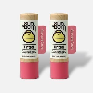 Sun Bum SPF 15 Tinted Lip Balm, Sunset Cove, .15 oz. (2-Pack)