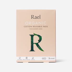 Rael Organic Cotton Reusable Pads for Bladder Leaks, 3 ct.