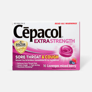 Cepacol Extra Strength Lozenges for Sore Throat & Cough, Mixed Berry