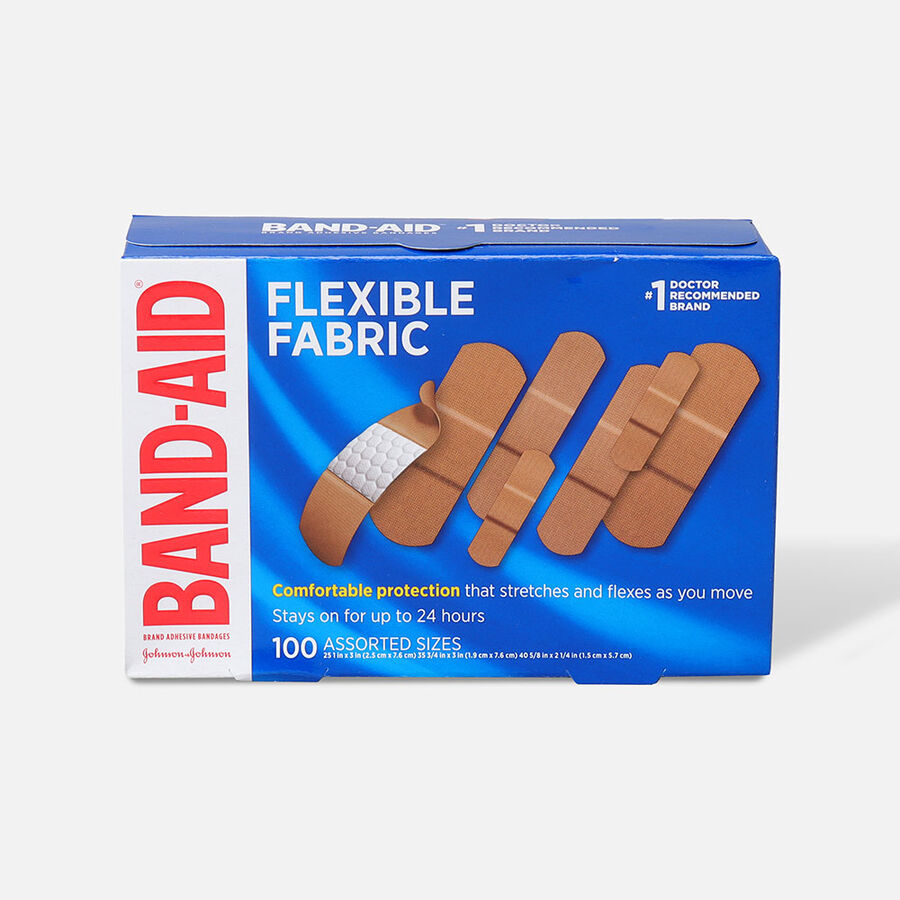 Band-Aid Flexible Fabric Adhesive Bandages, Assorted Sizes, , large image number 0