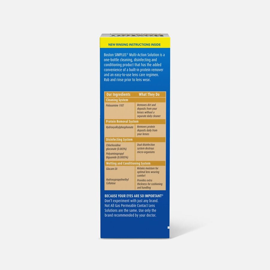 Bausch + Lomb Boston SIMPLUS Multi-Action Solution, 3.5 oz., , large image number 1