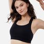Ingrid + Isabel Basics Seamless Maternity + Nursing Sport Bra, Black, , large image number 1