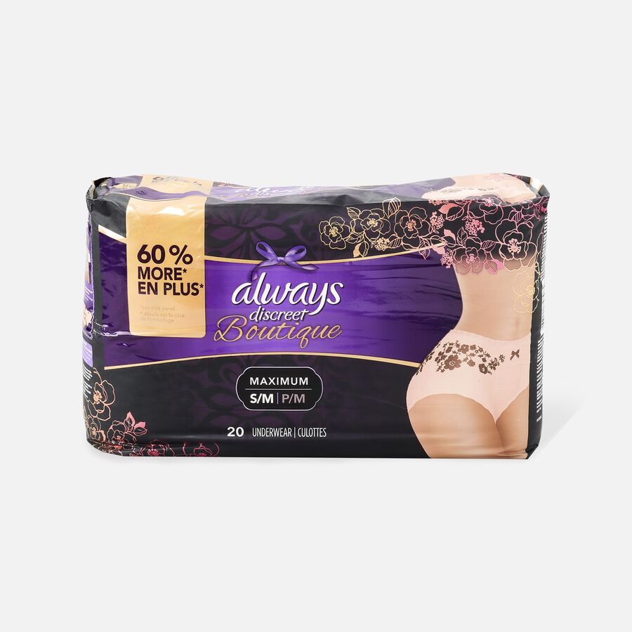 Always Discreet Boutique High-Rise Incontinence Underwear, Maximum Rosy, , large image number 1