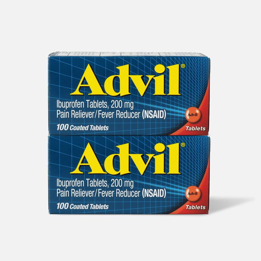 Advil Pain Reliever Fever Reducer Tablets, 100 ct. (2-Pack), , large image number 0