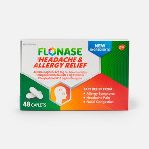 Flonase Headache and Allergy Relief Caplets with Acetaminophen, 48 ct.